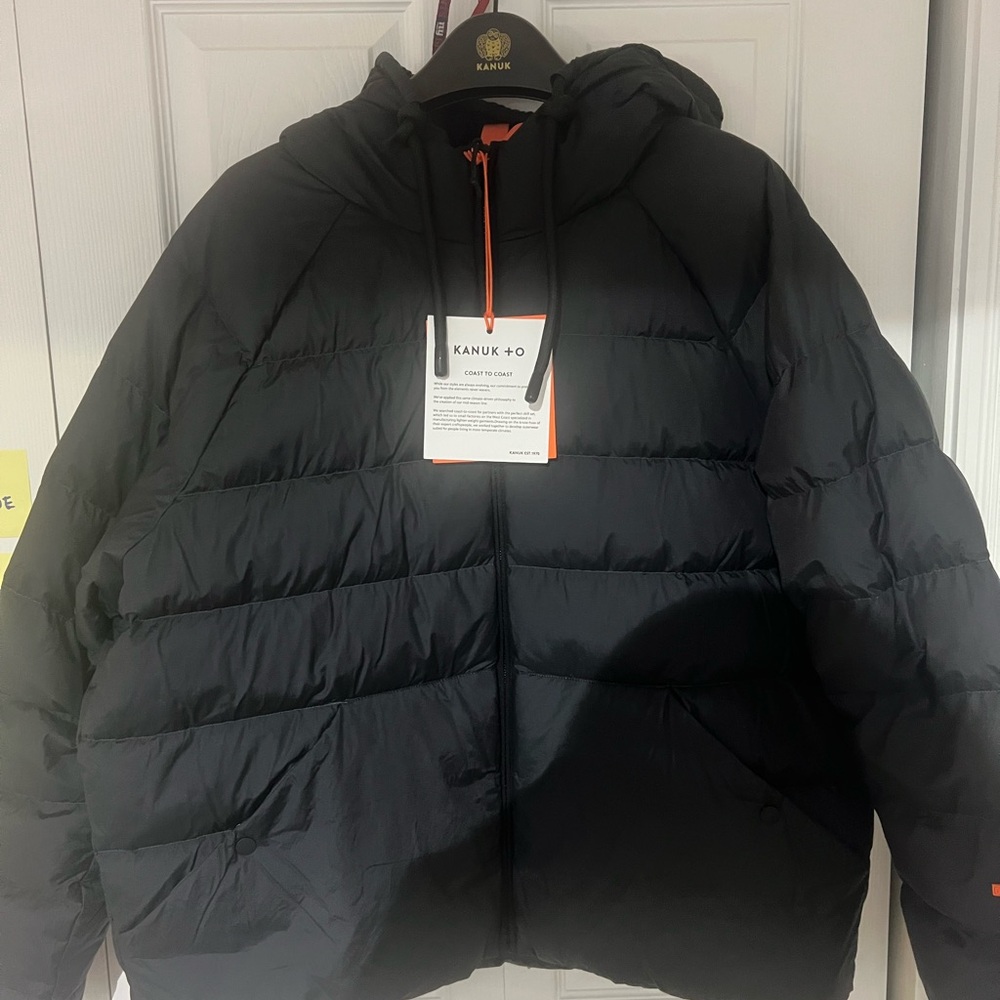 Kanuk Men's Black Hooded Puffer Jacket +O mens XL